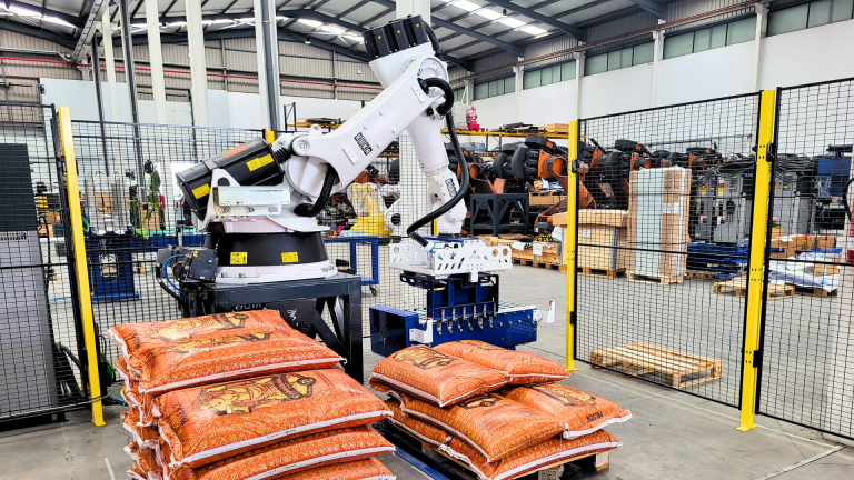robot paletizador de sacos de Atlas Robots