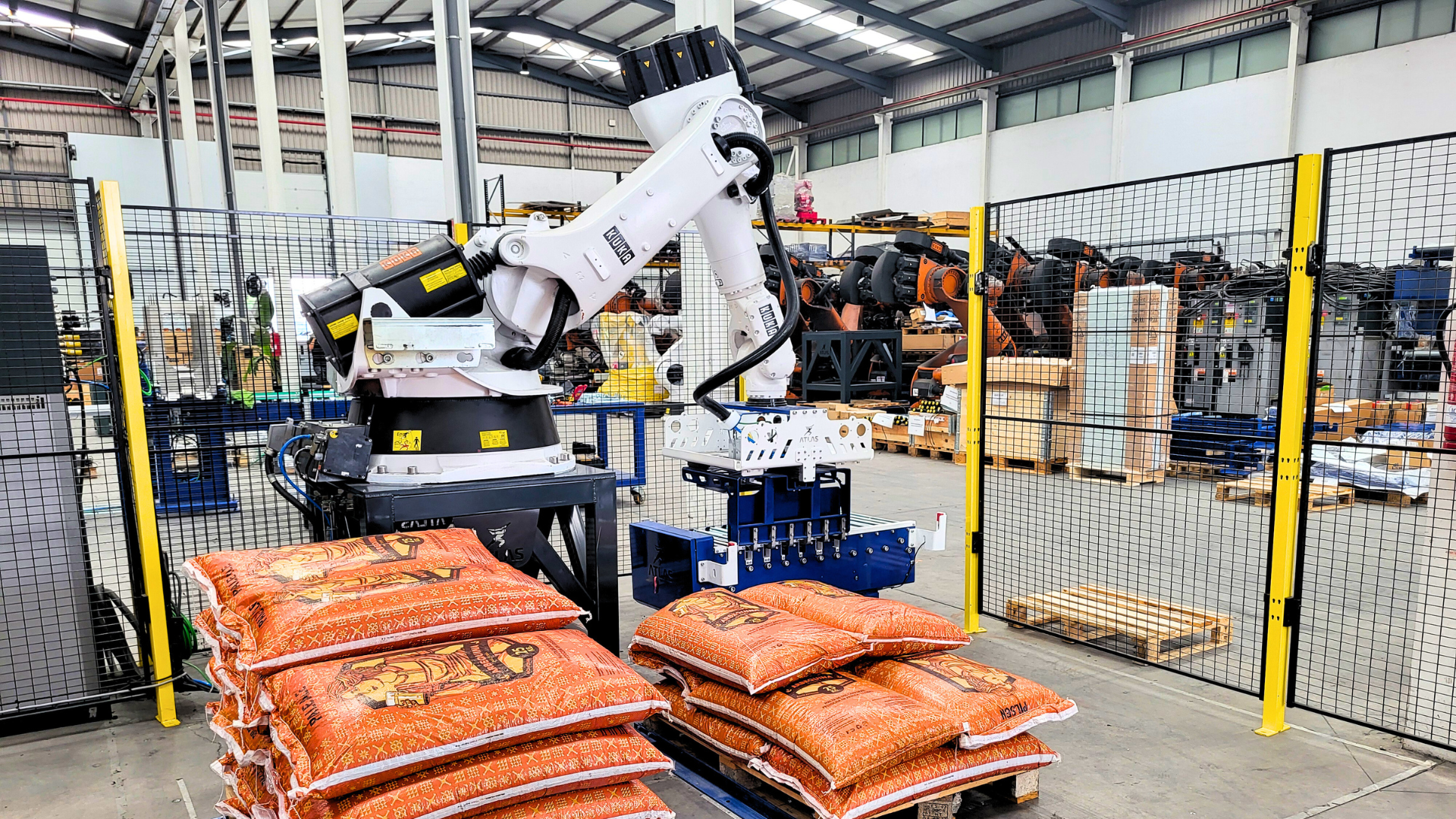 robot paletizador de sacos de Atlas Robots
